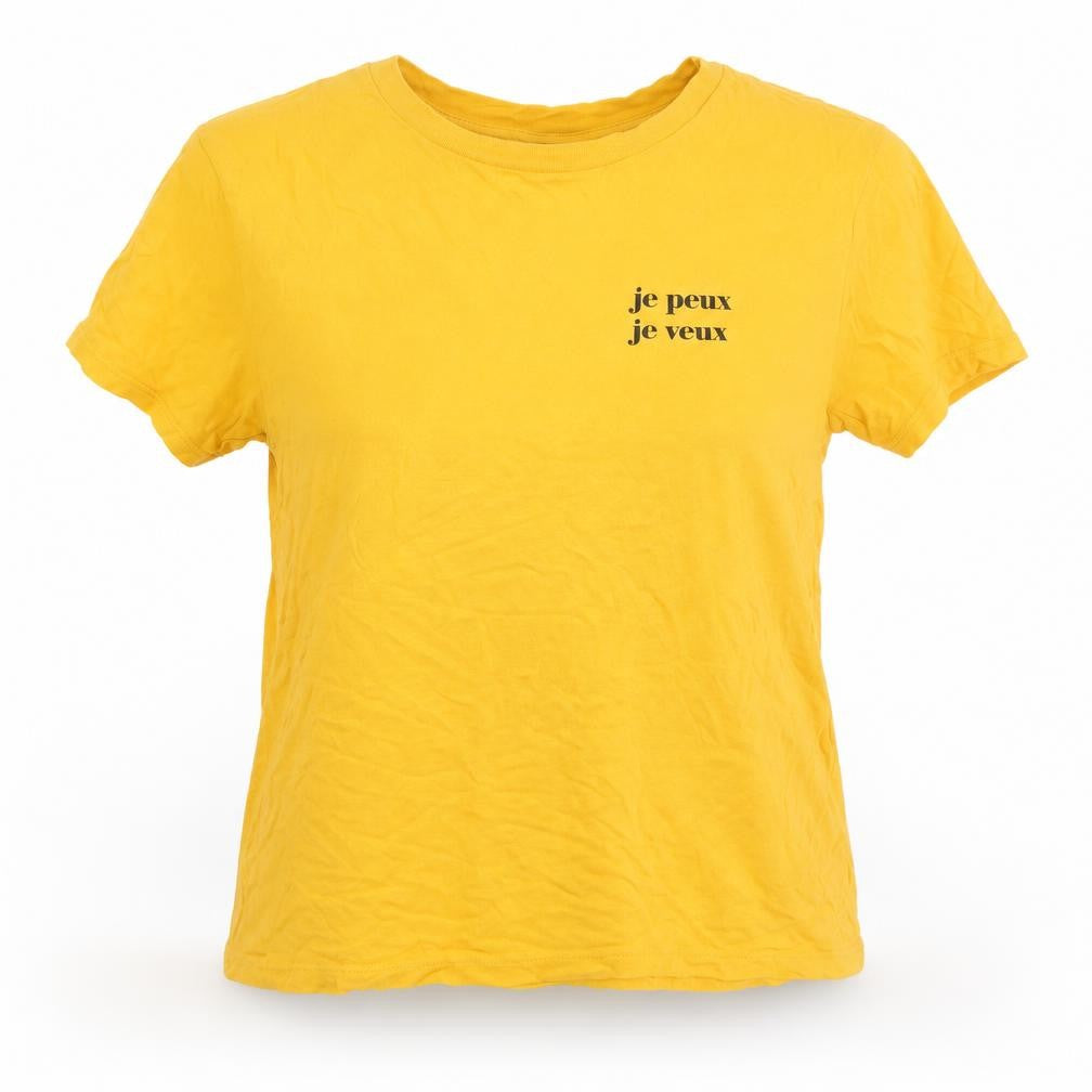 H&M Womens Yellow   Basic T-Shirt Size S