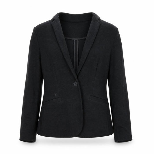 Front view of New Look women’s black jacket, size UK 10