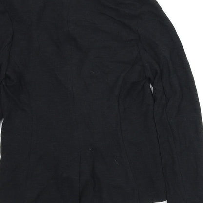 Brand and care label for New Look women’s black jacket, size UK 10