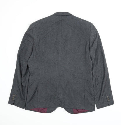 Back view of Next men’s grey jacket suit jacket, size 42