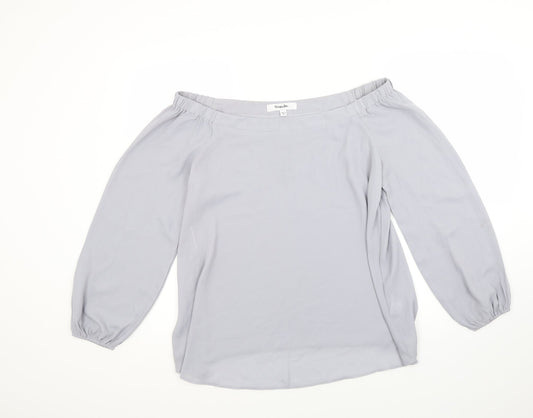 Simply Be Womens Grey   Basic Blouse Size 12