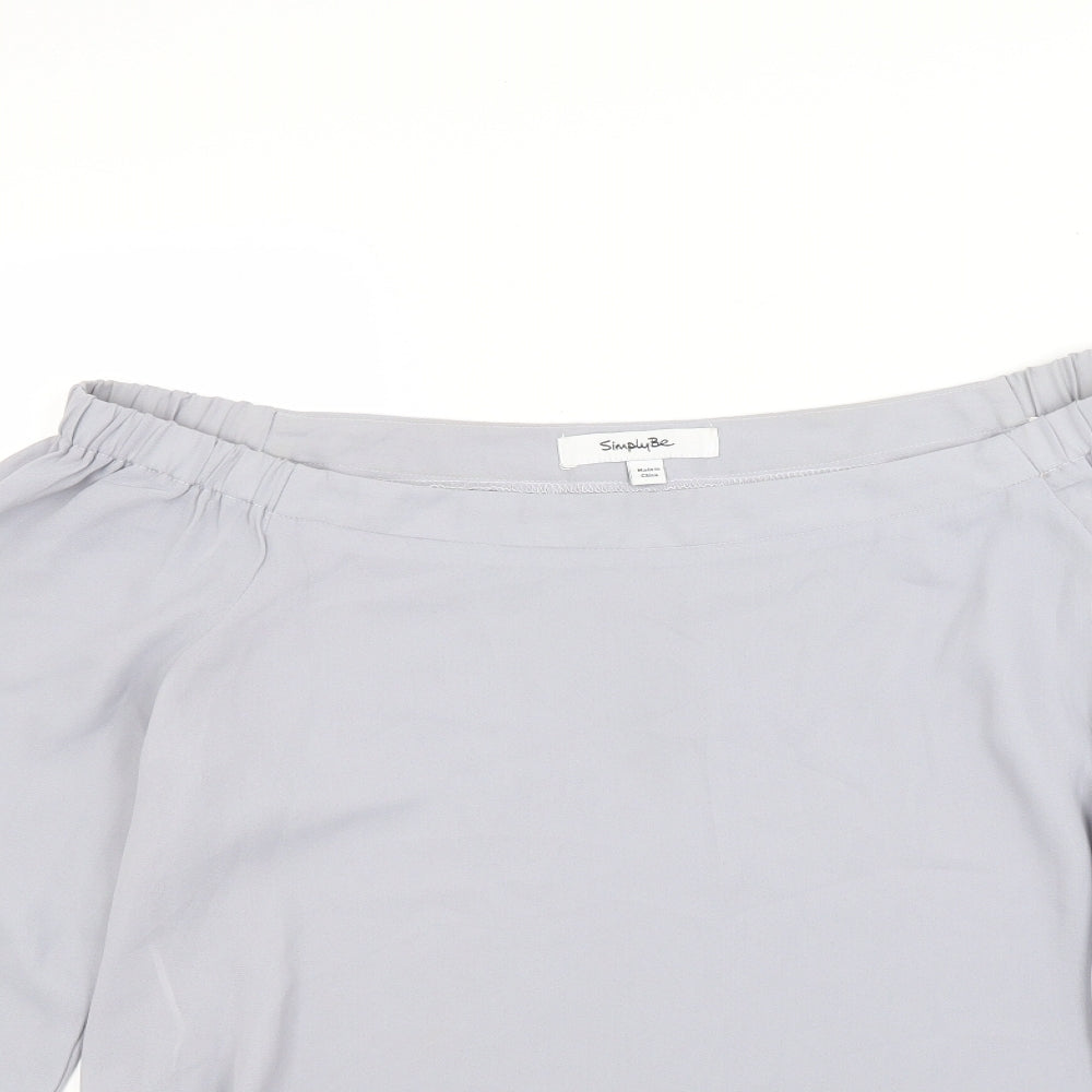 Simply Be Womens Grey   Basic Blouse Size 12