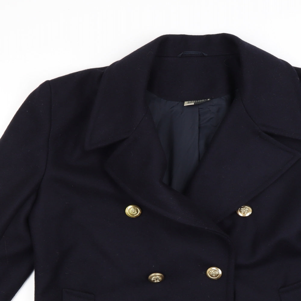Additions Womens Blue   Overcoat Coat Size 12