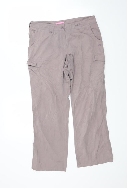 Additional front view of Grasshoppers women’s beige trousers, size UK 12, 26-inch leg