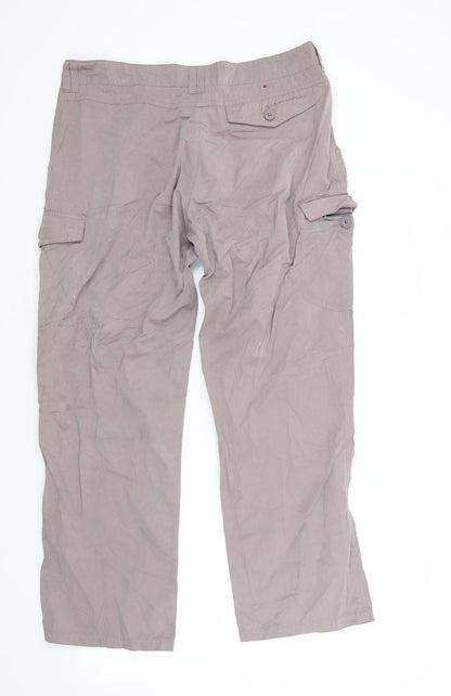 Back view of Grasshoppers women’s beige trousers, size UK 12, 26-inch leg
