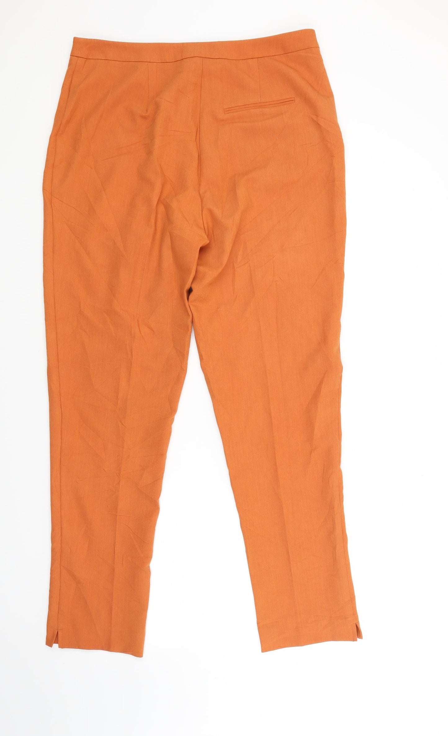 Pieces Womens Orange   Trousers  Size L L28 in