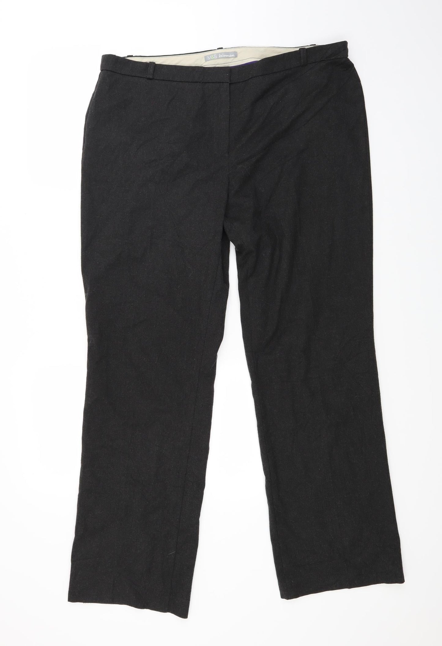Marks and Spencer Womens Grey   Trousers  Size 16 L28 in