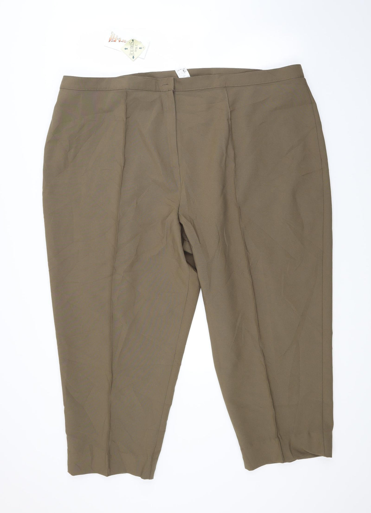 Slimma Womens Green   Capri Trousers Size 28 L21 in