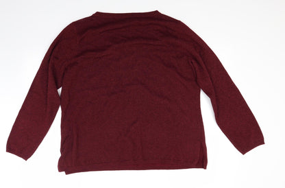 Back view of Precis women’s red jumper, size L