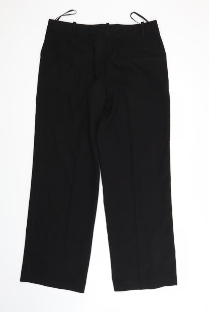 Back view of Next women’s black trousers, size UK 12, 28-inch leg