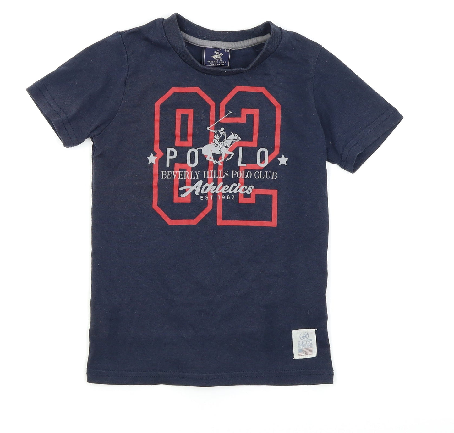 Beverly Hills Boys Blue   Basic T-Shirt Size 7-8 Years