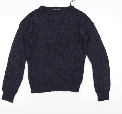 Front view of Terranova men’s blue jumper, size S
