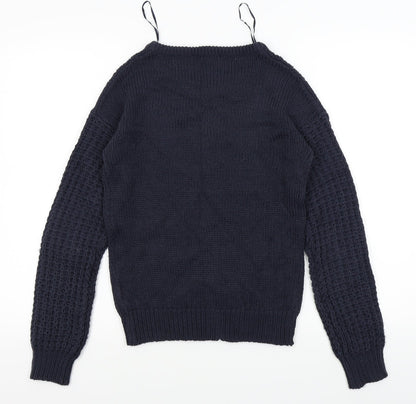 Back view of Terranova men’s blue jumper, size S