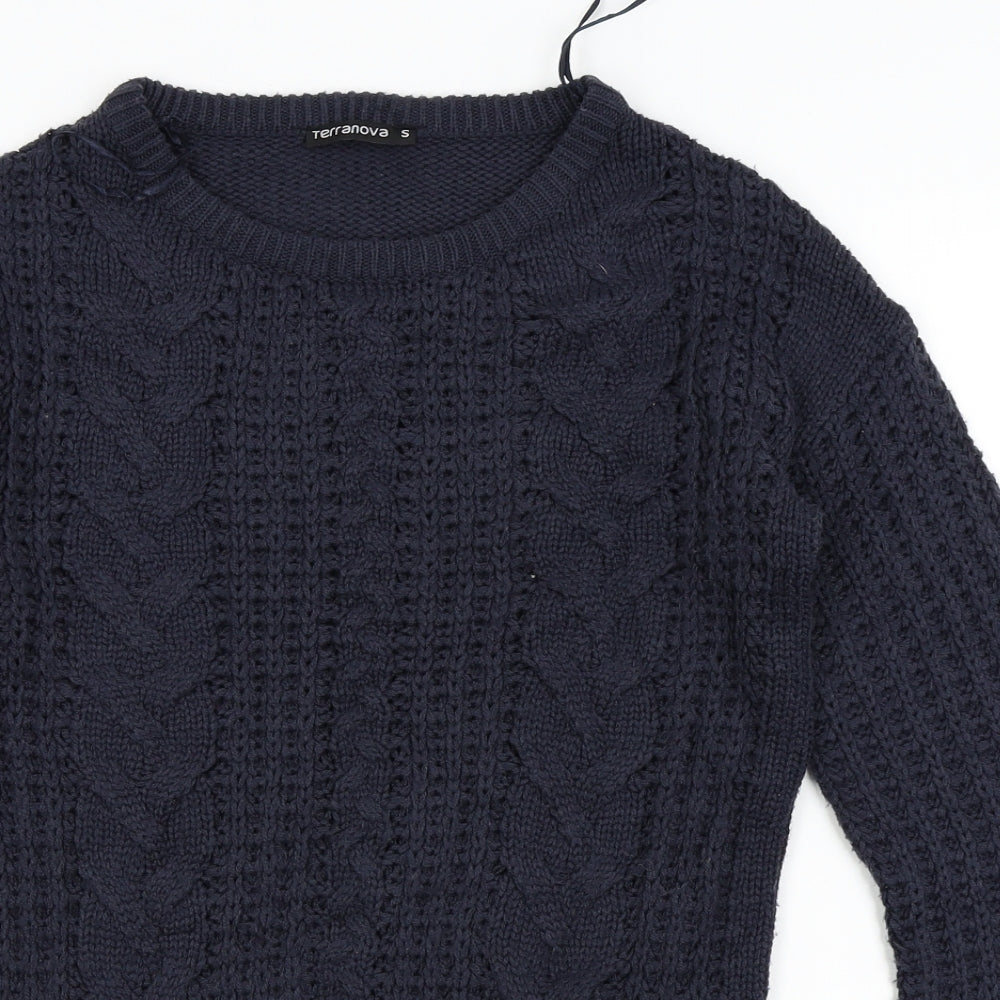 Terranova Mens Blue   Pullover Jumper Size S
