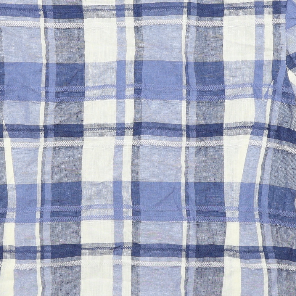 Union River Womens Blue Check  Jacket Blazer Size 16