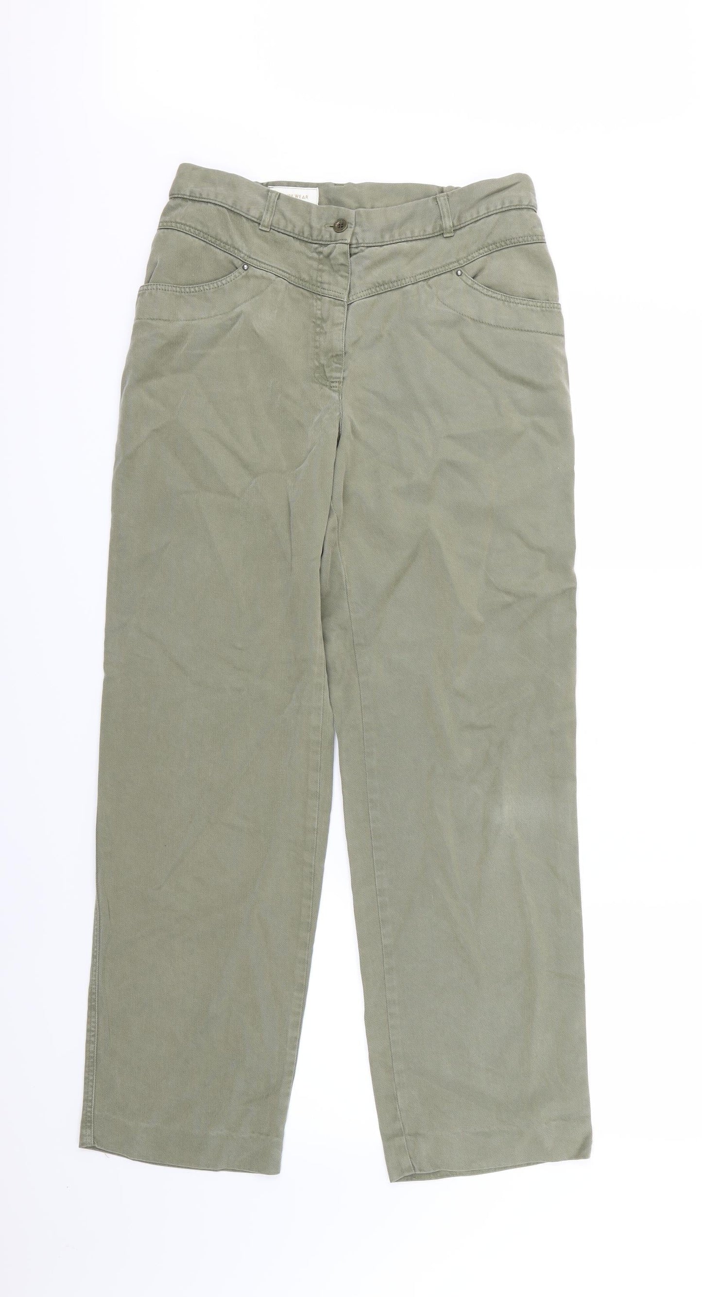 Godske Womens Green  Denim Straight Jeans Size 10 L29 in