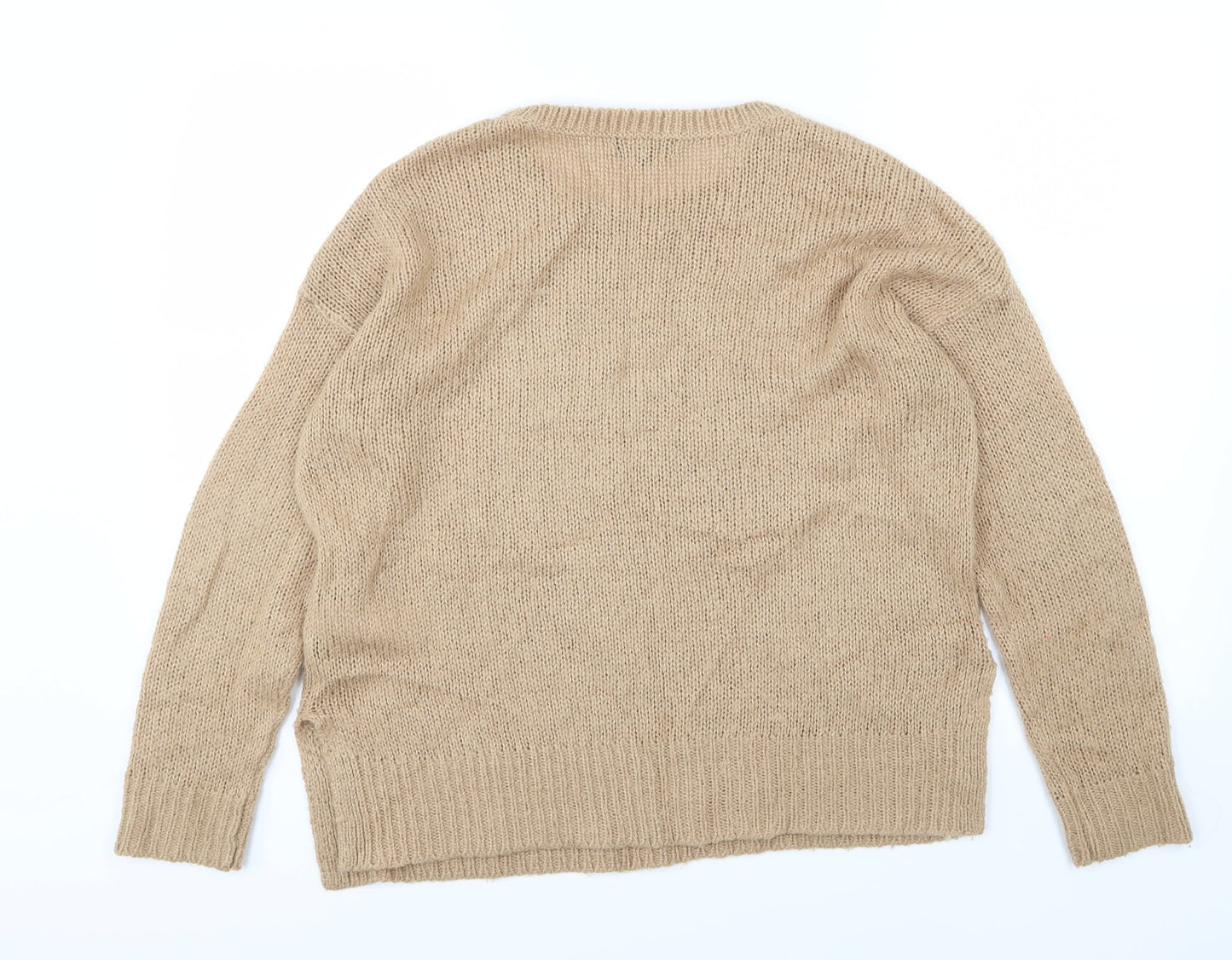 New Look Womens Beige  Knit Pullover Jumper Size M