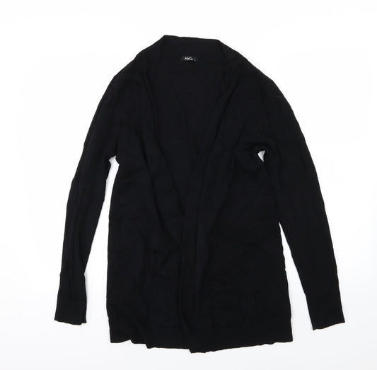 M&Co Womens Black  Knit Cardigan Jumper Size S