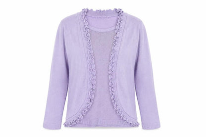 Front view of Jouly women’s purple knit jumper, size S