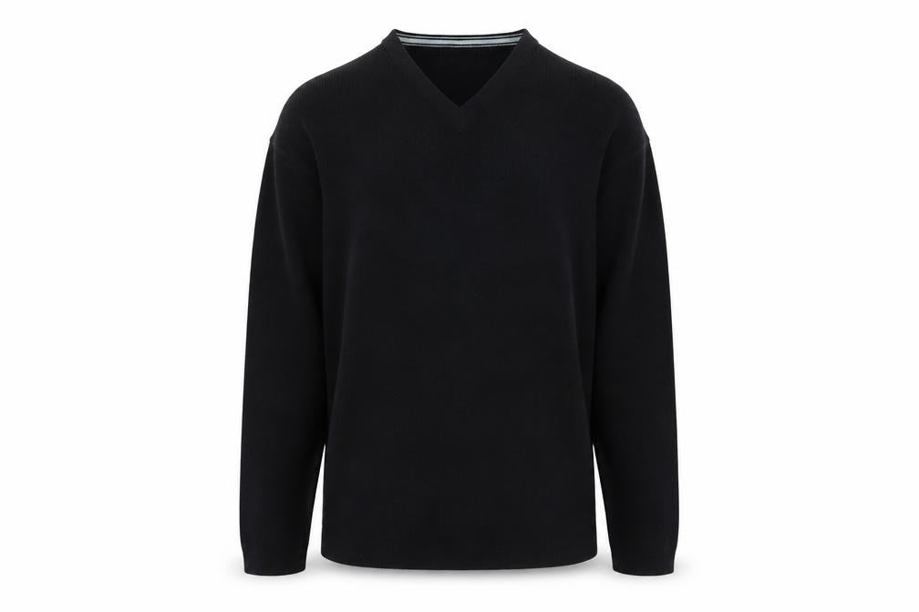 O Club Mens Black  Knit Pullover Jumper Size M