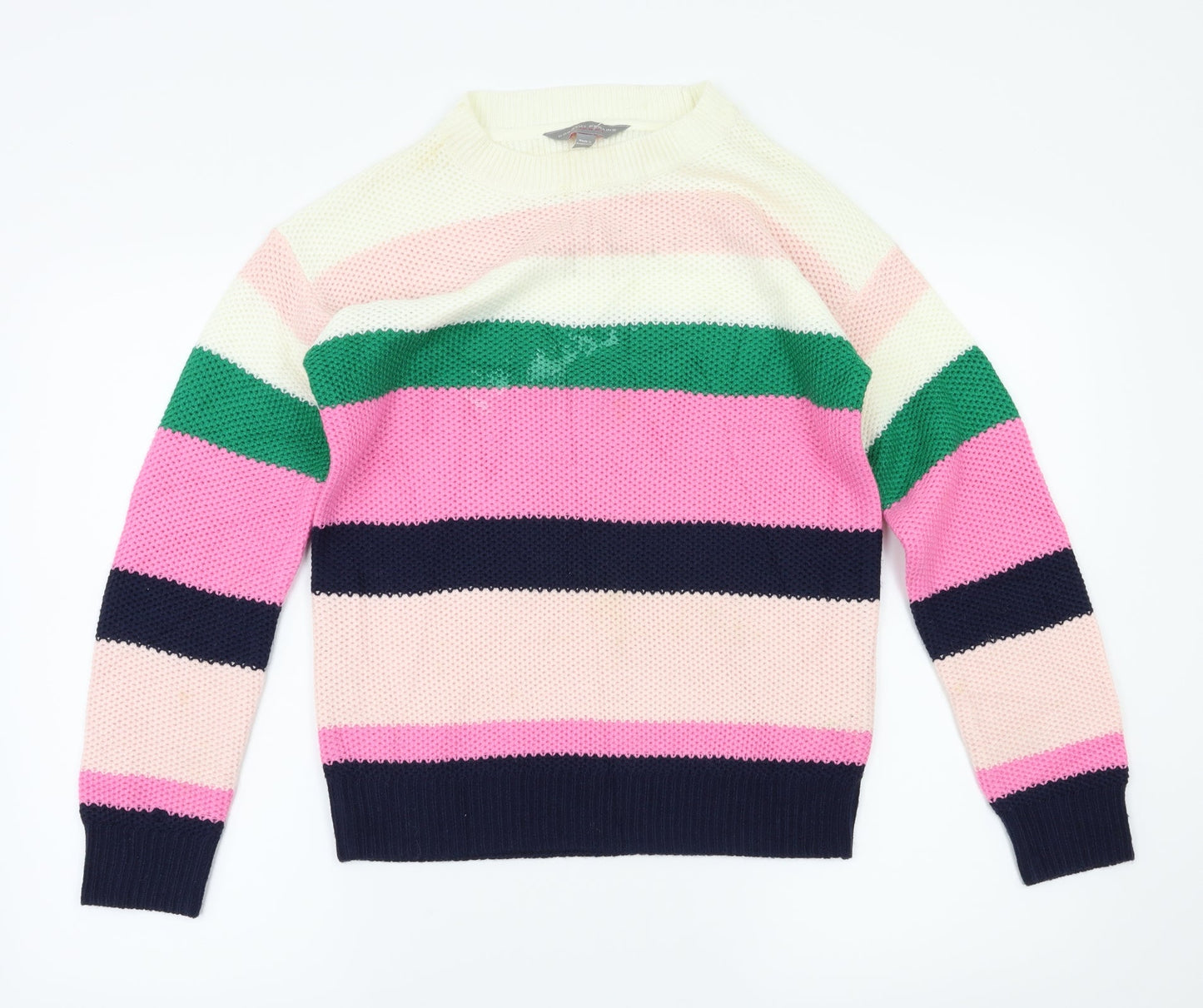 Dorothy Perkins  Womens Pink Striped  Pullover Jumper Size 6