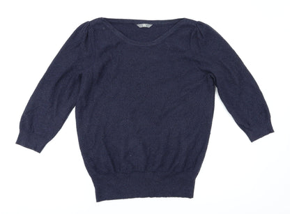 Additional front view of BHS women’s blue jumper, size UK 14