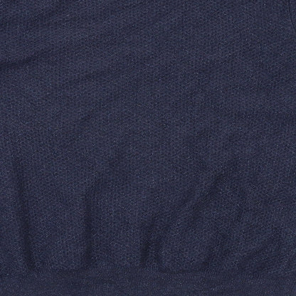 Brand and care label for BHS women’s blue jumper, size UK 14