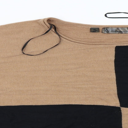 Close-up detail of Bonprix women’s beige jumper, size M