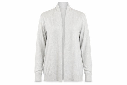 Front view of ASOS women’s grey cardigan jumper, size M