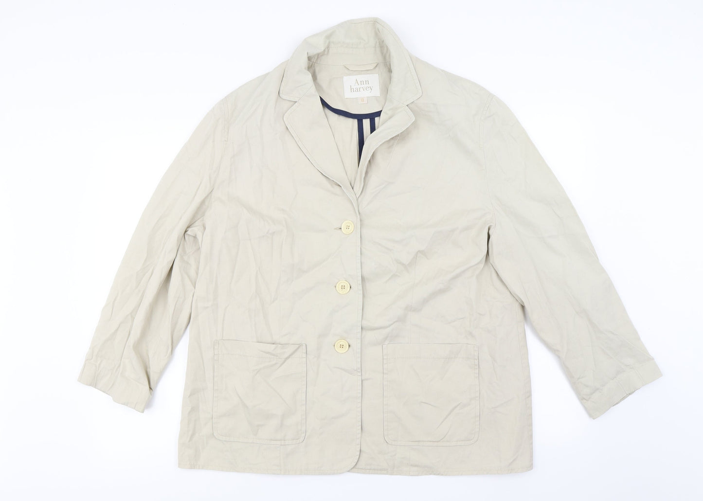 Ann Harvey  Womens Beige   Jacket Coat Size 18