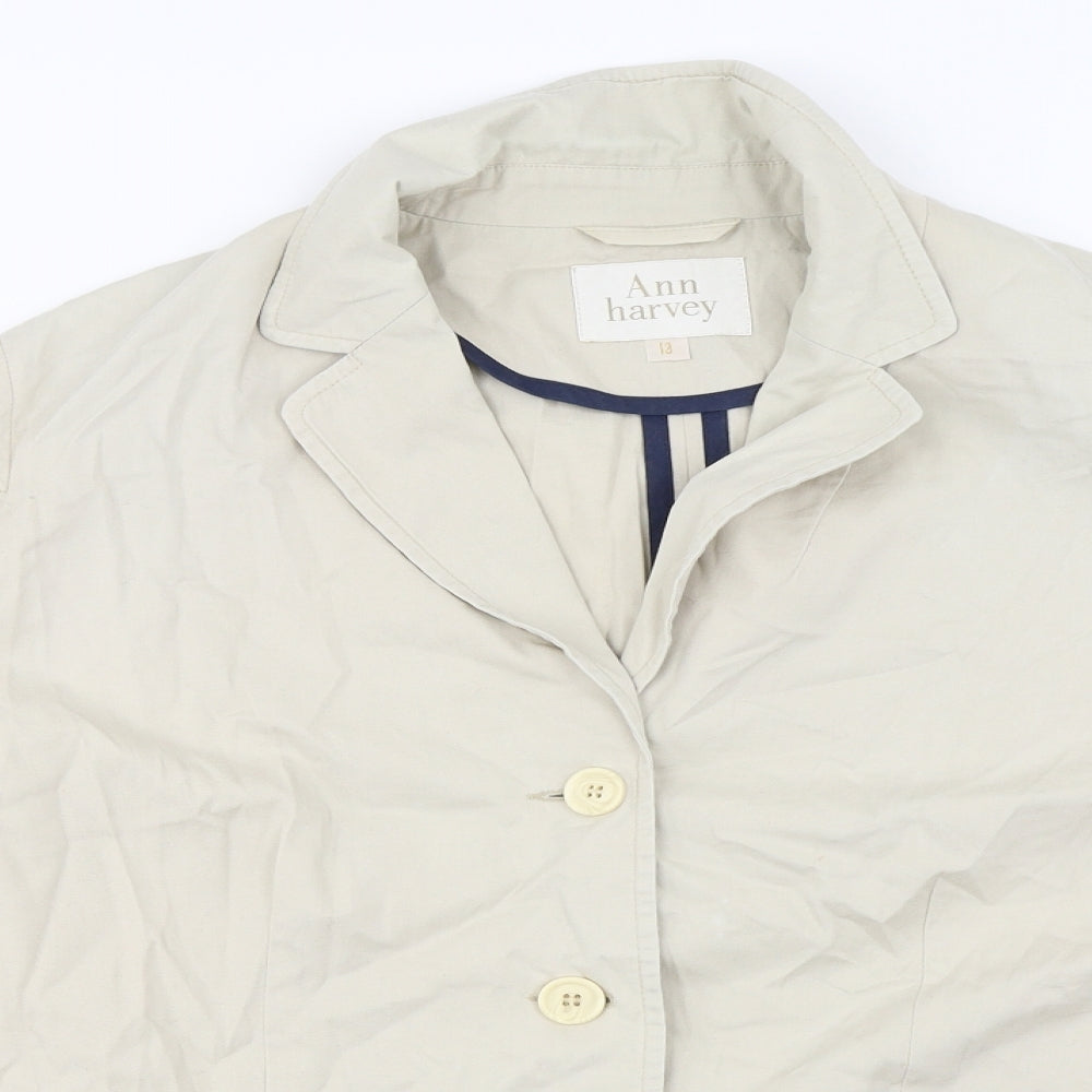 Ann Harvey  Womens Beige   Jacket Coat Size 18