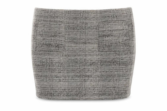 Front view of Next women’s grey paisley a-line skirt, size UK 14