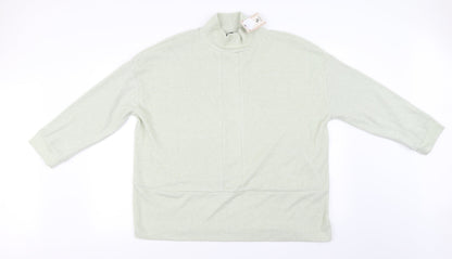 Additional front view of Tu women’s green jumper, size UK 18