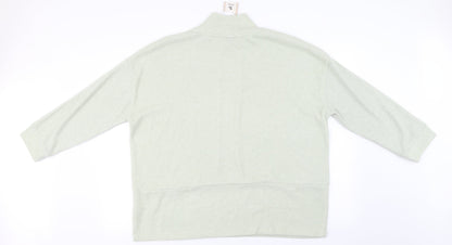 Back view of Tu women’s green jumper, size UK 18