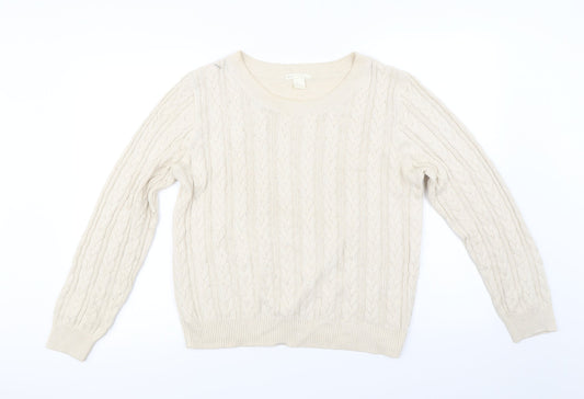 H&M Womens Ivory   Pullover Jumper Size L