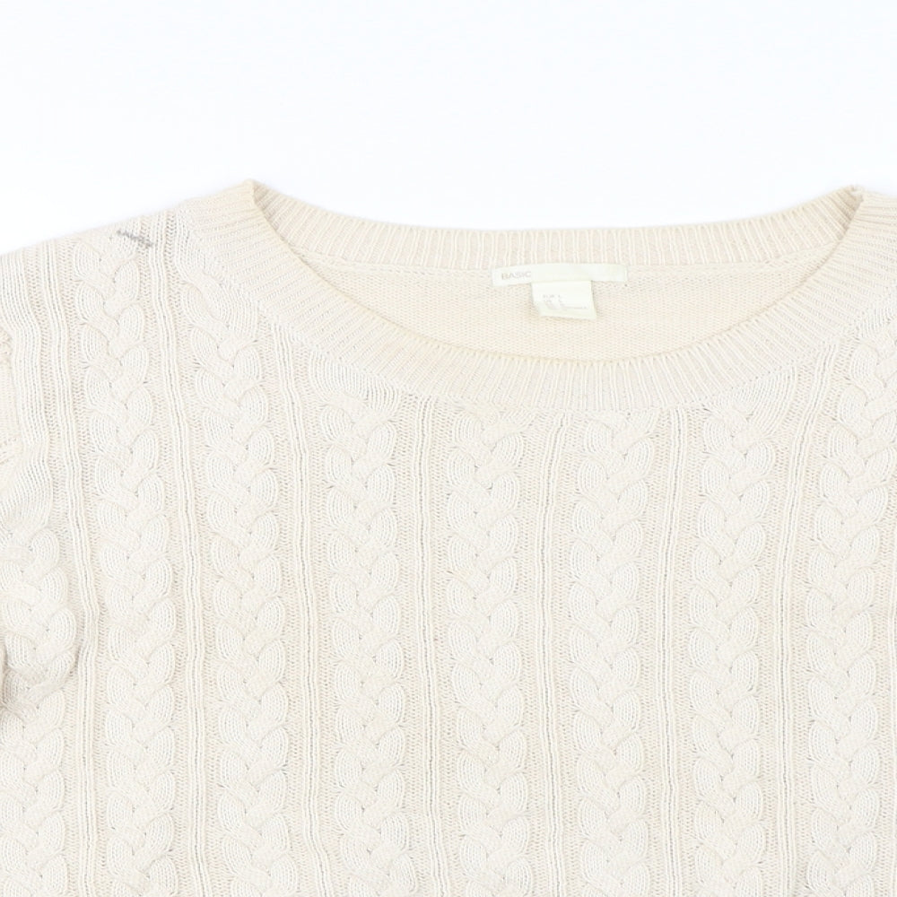 H&M Womens Ivory   Pullover Jumper Size L