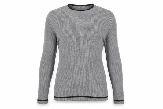 Front view of Lindex women’s grey jumper, size M
