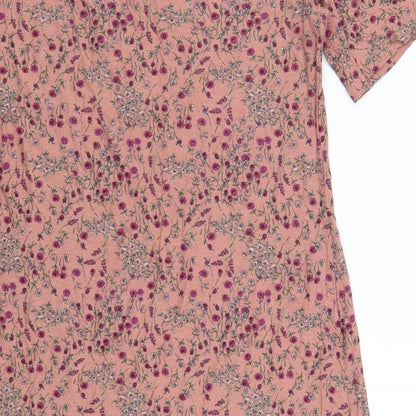 Preloved NEXT Womens Pink Floral  Mini  Size 14 - Label