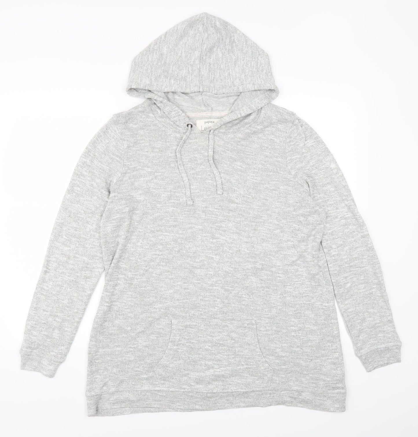 Papaya Womens Grey   Pullover Hoodie Size L