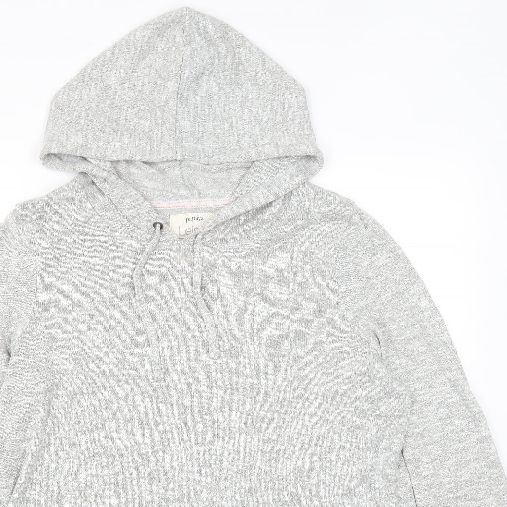 Papaya Womens Grey   Pullover Hoodie Size L