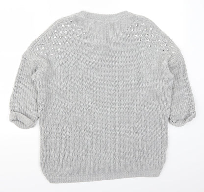 Back view of Lou Lou women’s grey jumper, size M