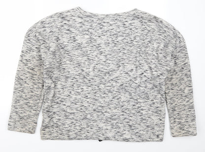 Back view of Gap women’s grey pullover sweatshirt, size M