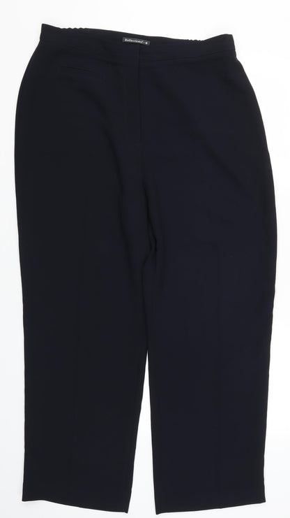 Additional front view of Reflections women’s blue trousers, size UK 18, 29-inch leg