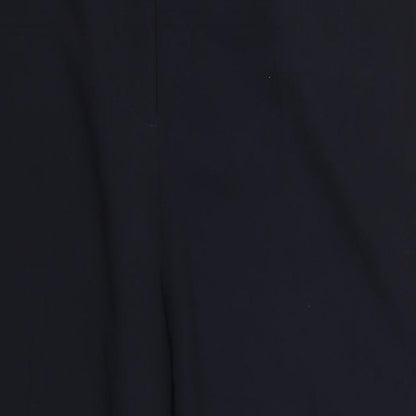 Close-up detail of Reflections women’s blue trousers, size UK 18, 29-inch leg