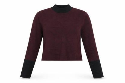 Front view of New Look women’s purple jumper, size UK 16