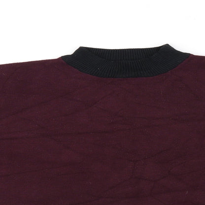 Close-up detail of New Look women’s purple jumper, size UK 16