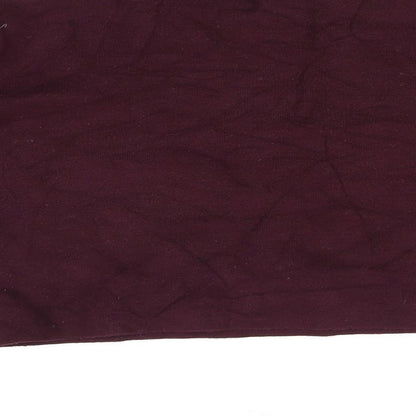 Brand and care label for New Look women’s purple jumper, size UK 16