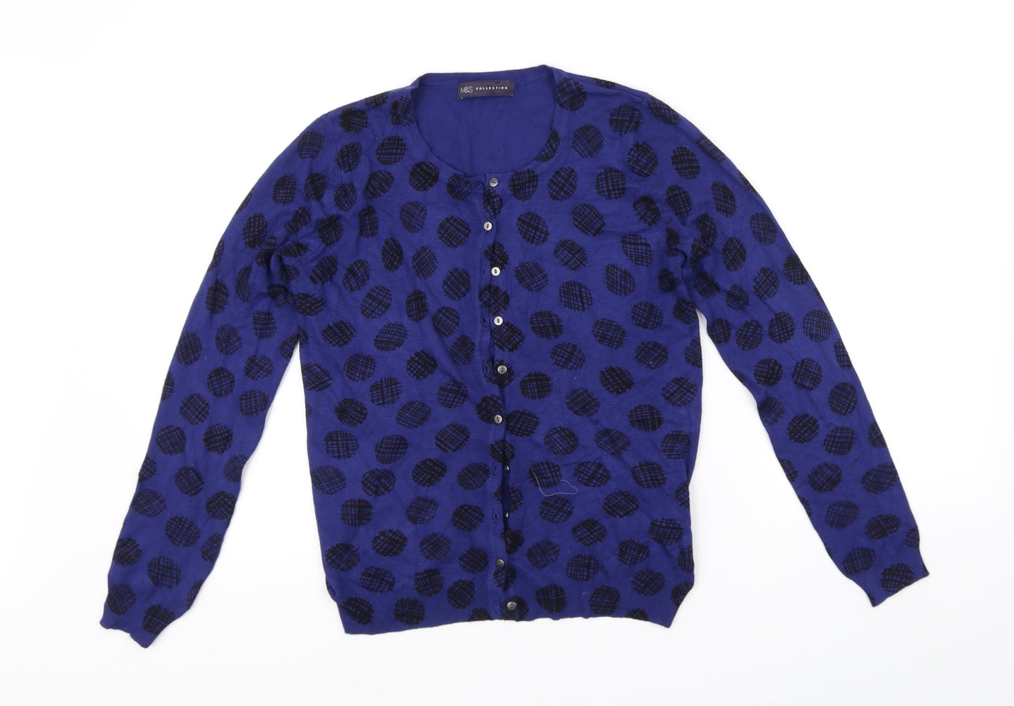 M&S Collection Womens Blue   Cardigan Jumper Size 8