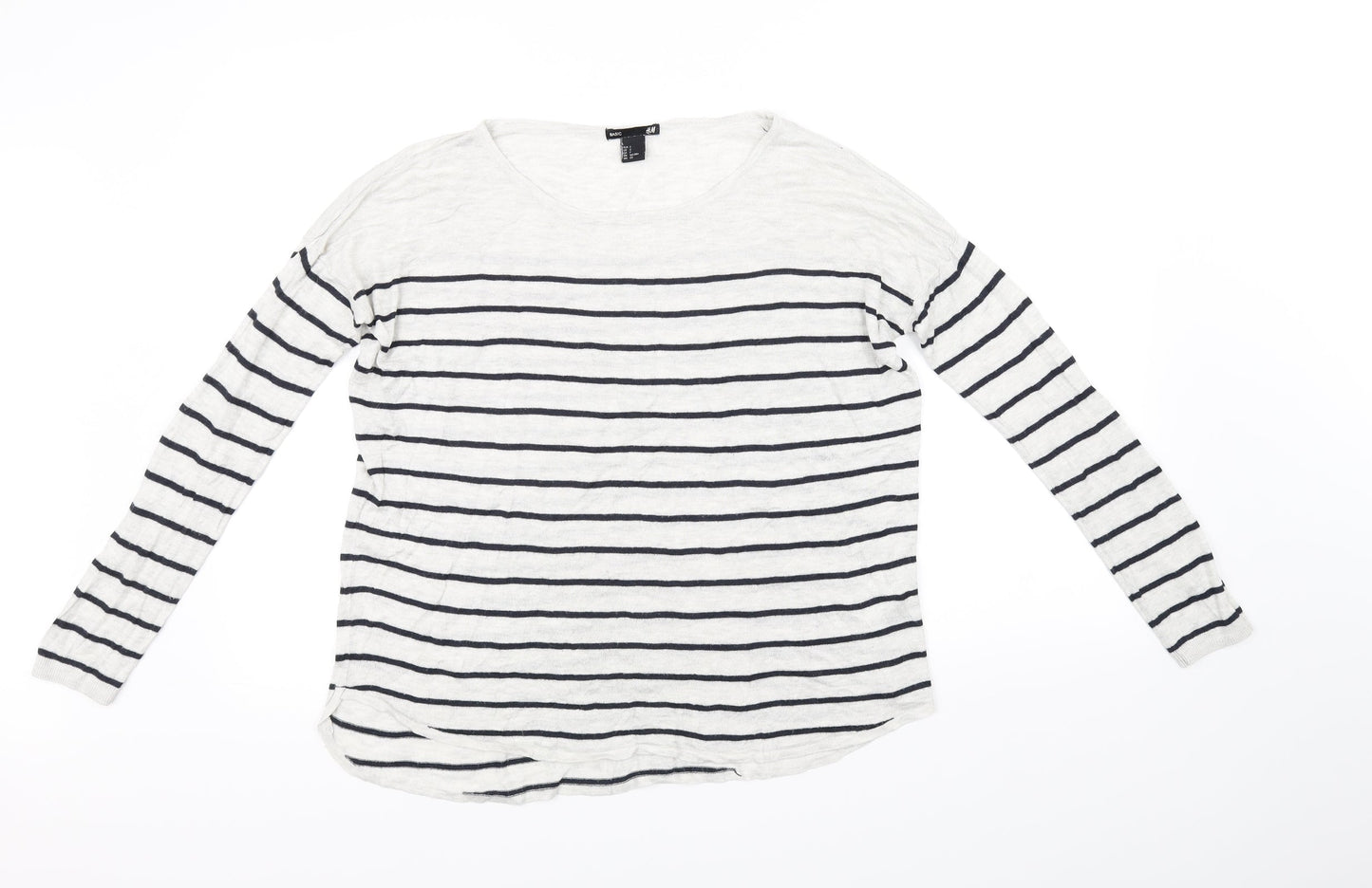 H&M Womens White   Pullover Jumper Size S