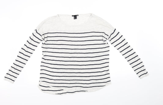 H&M Womens White   Pullover Jumper Size S